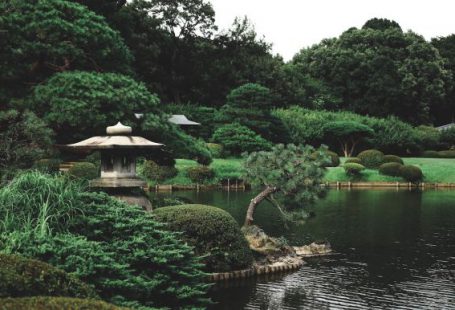 Japanese Garden - body of water near gazebo